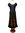 Falda de Godets modelo A2 Negro/Naranja