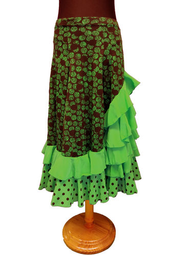 Falda estampada modelo Q281 Verde
