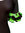 Body para niña de manga corta con tres volantes talla 4 color Negro/Verde Pistacho