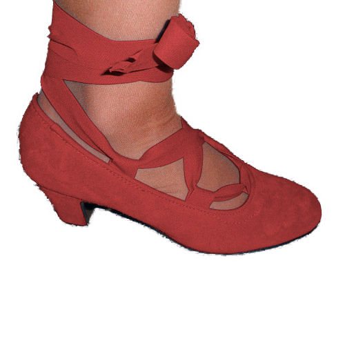 Zapato de piel ante M15 con cintas Fandango