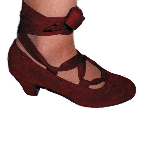 Zapato de piel ante M15 con cintas Marrón