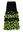 Falda para niña modelo A12 talla 6  color Negro/Verde Pistacho