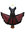 Falda de Godets modelo A2 Negro/Rojo