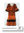 Vestido estampado modelo L19 talla M color Naranja
