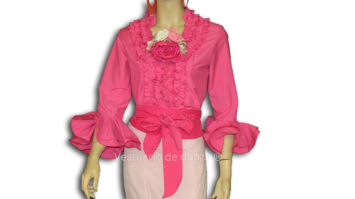 Camisa Flamenca color Fucsia