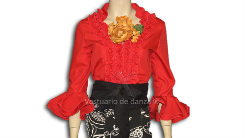 Camisa Flamenca color Rojo