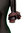 Body para señora de manga corta con volante lunar pequeño talla M color Negro/Rojo