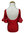 Body para señora de manga corta con tres volantes talla S color Rojo/Blanco