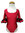 Body para niña de manga corta con tres volantes talla 10 color Rojo/Negro